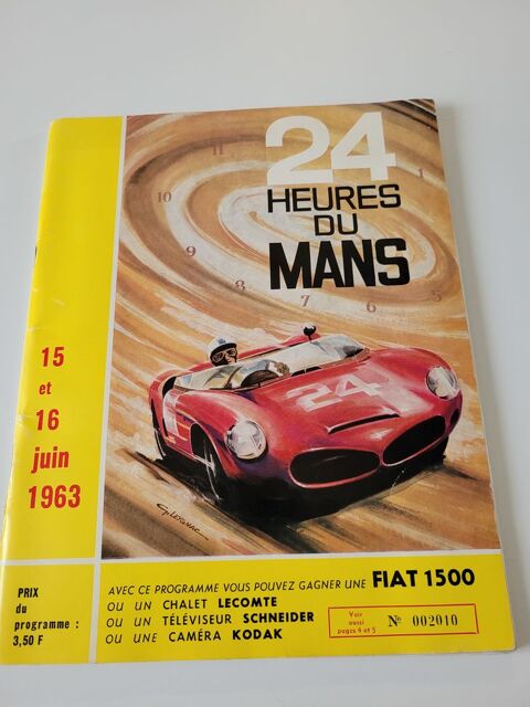 PROGRAMME OFFICIEL 24 Heures du Mans 1963 200 Rambouillet (78)
