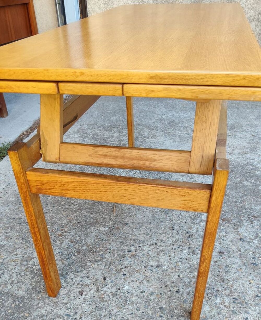 Table &agrave; manger modulable scandinave en ch&ecirc;ne , ann&eacute;es 70 Meubles