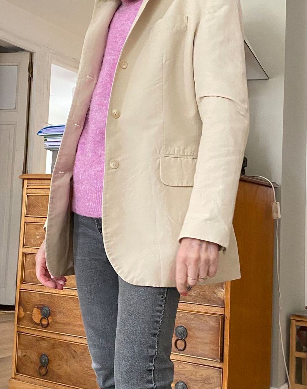 Veste beige naf naf Vtements