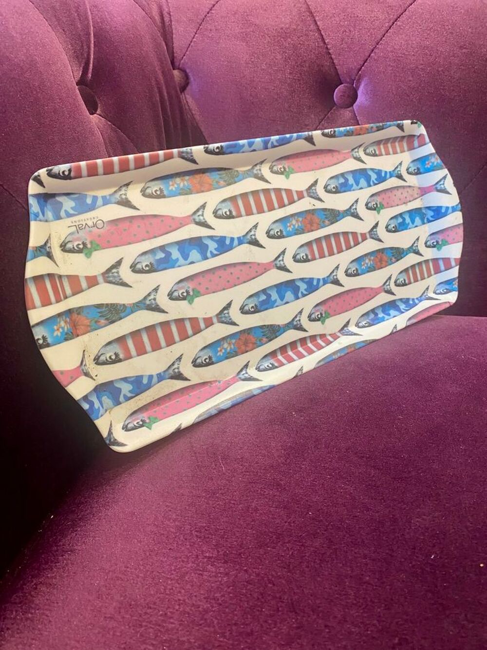 Plateau aux motifs en forme de poisson
Décoration