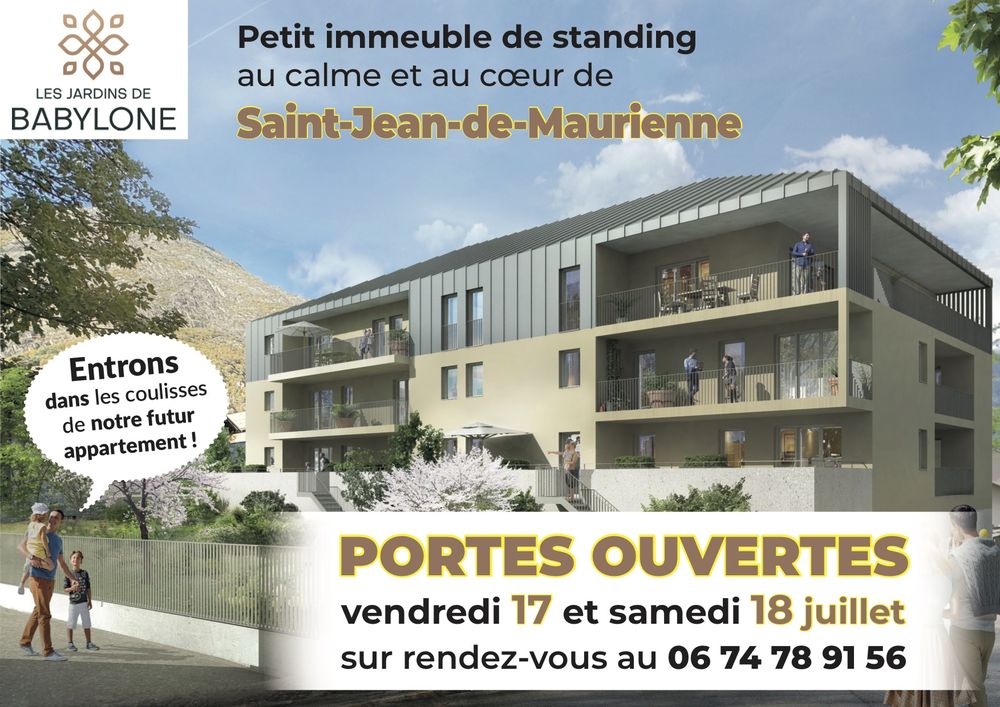 Vente Appartement NOUVEAU ! LES JARDINS DE BABYLONE  PETIT IMMEUBLE NEUF AU CALME ET AU COEUR DE  SAINT JEAN DE MAURIENNE Situé en coeur de ville, dans un quartier calme, ensoleillée et à proximité immédiate de tous les commerces et services Venez découvrir ce très beau Pr Saint-jean-de-maurienne