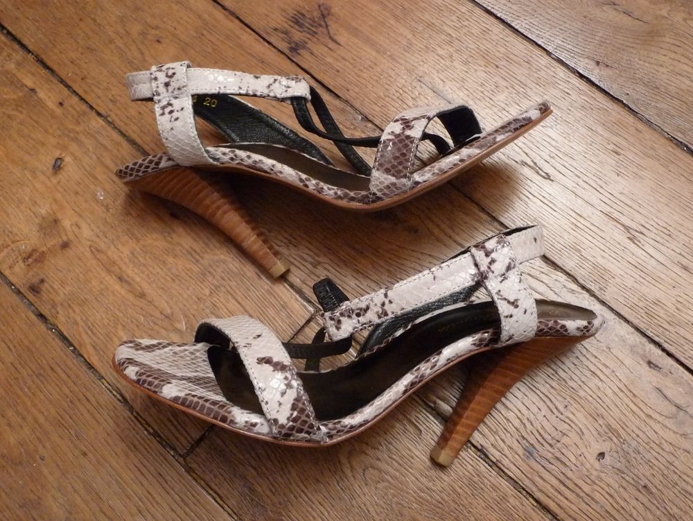 Escarpins Ouverts Cuir Beige/Marron-36,5/36-Robert Clergerie Chaussures
