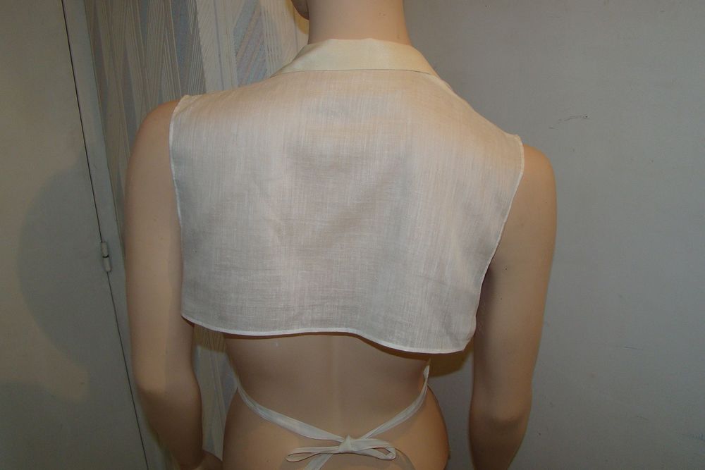 Ancienne guimpe / chemisier devantier en soie Epoque 1900 Vêtements