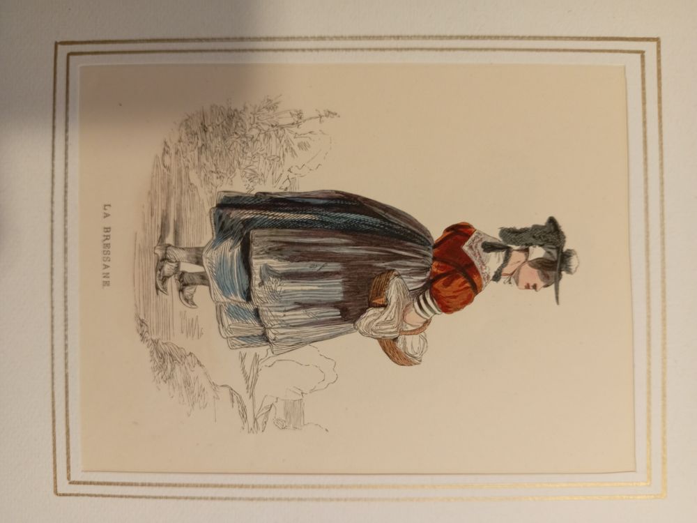 GRAVURES ORIGINALES de 1830 COSTUMES REGIONAUX 