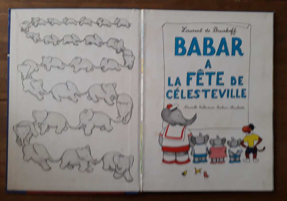 Vintage BD : BABAR &agrave; la f&ecirc;te de C&eacute;lesteville de 1975 Livres et BD