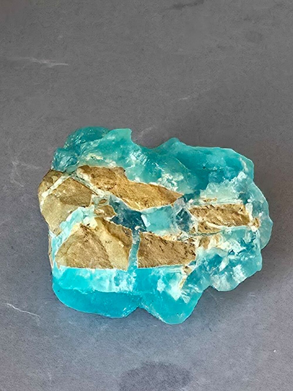 H&eacute;mimorphite Bleue Cristallis&eacute;e Katanga RDC-Min&eacute;ral Brut Collection 10g 