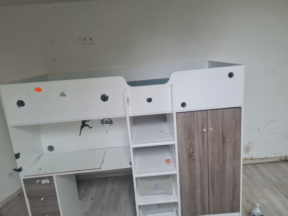 Lit complet avec armoire et bureau pour enfant Mobilier enfants