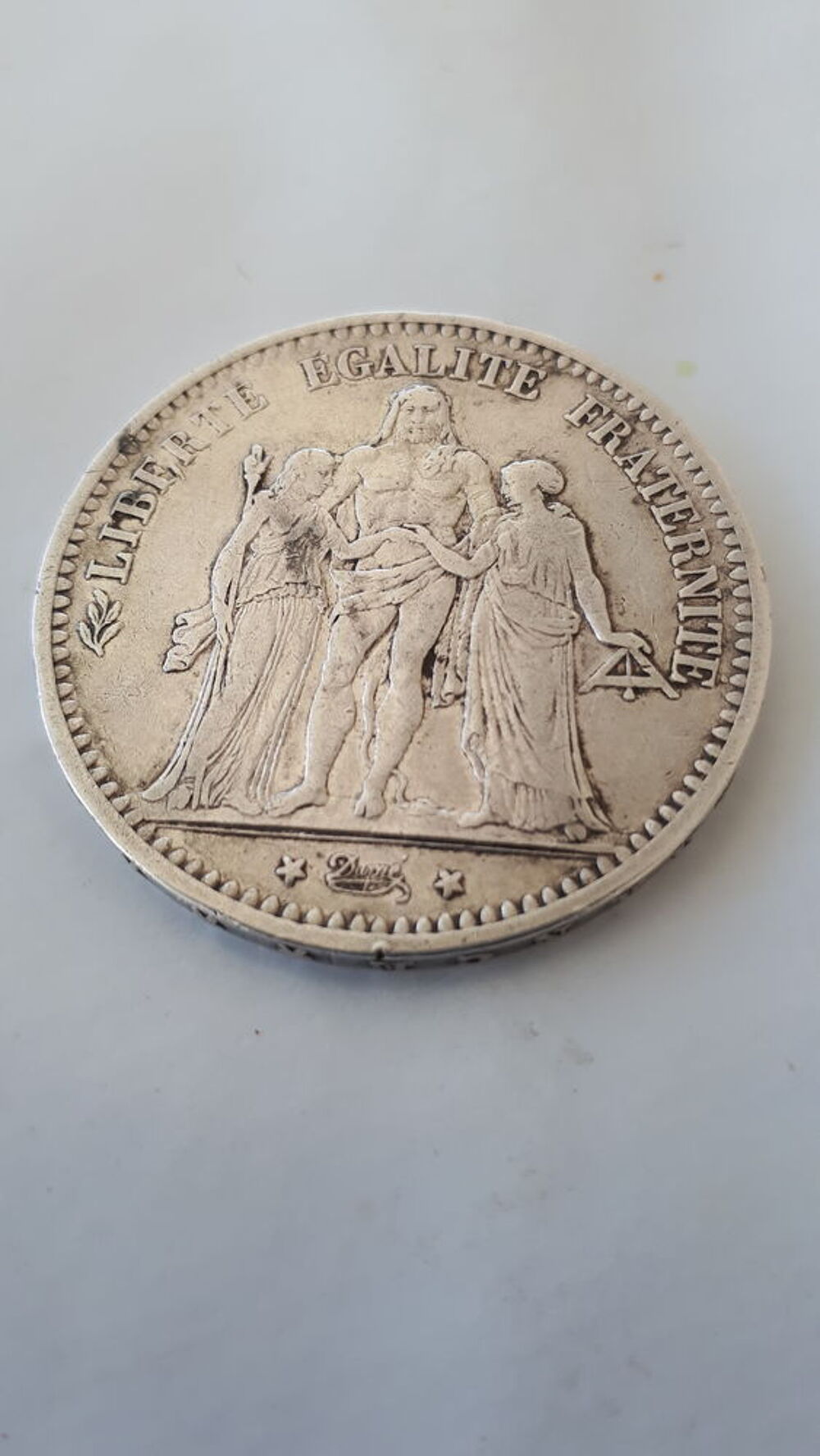 1 pi&egrave;ce de monnaie de 5F argent, ann&eacute;e 1875 