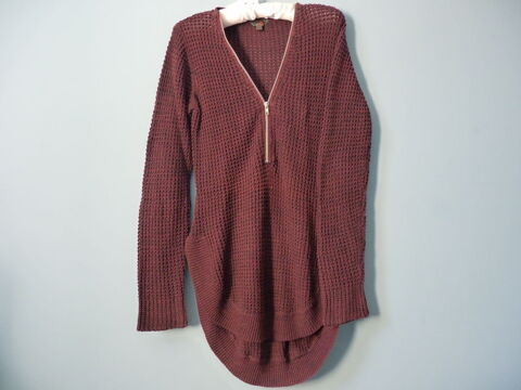 pull tunique bordeau femme TBE zipp 36 S guess 20 Brienne-le-Chteau (10)
