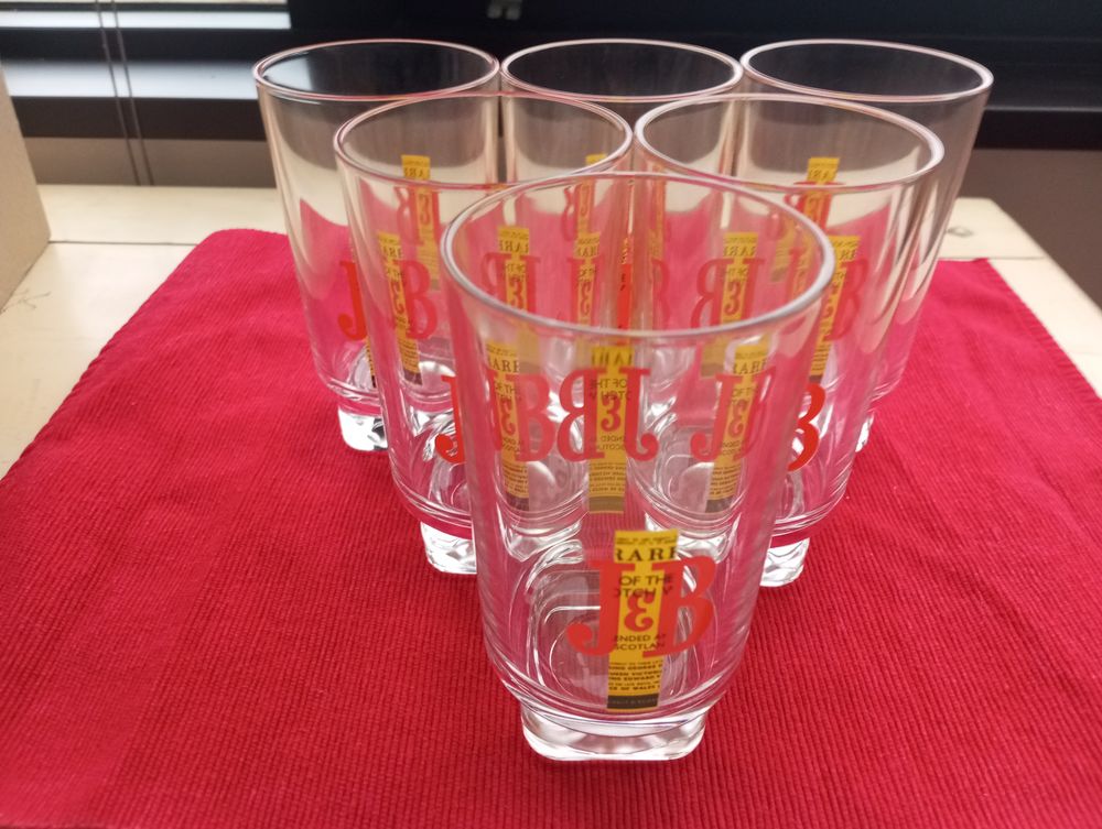 6 verres a whisky J&amp;B collector 