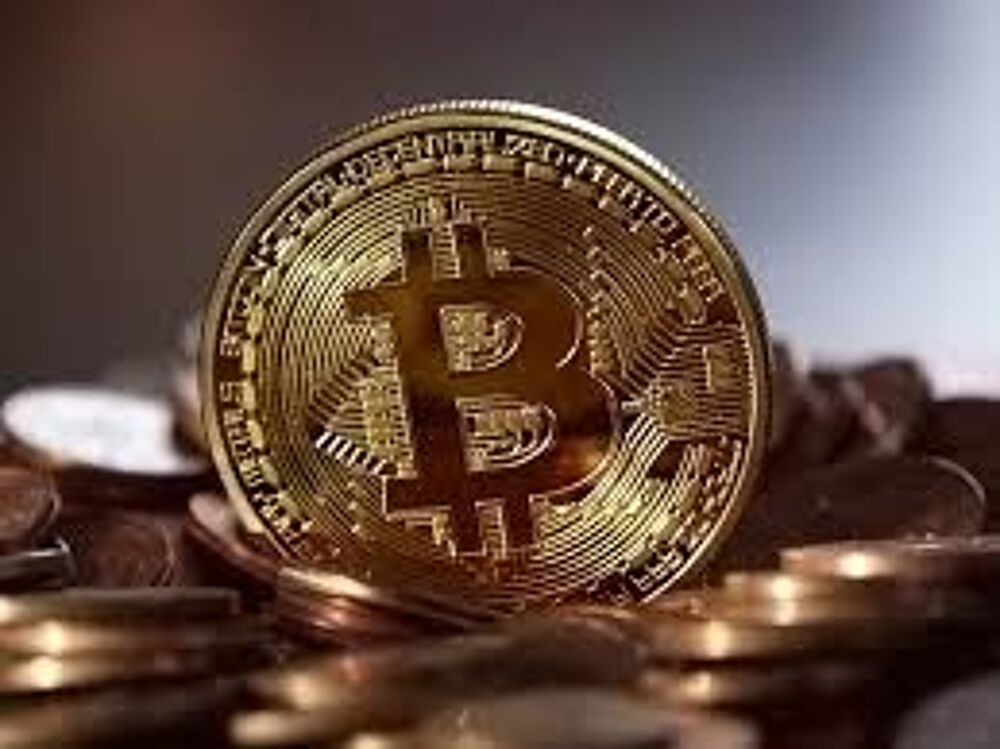 PIECE DE COLLECTION BITCOIN BTC. Plaqu&eacute; argent, 30 gr. 