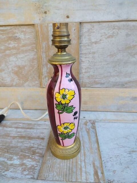 Lampe C�ramique Style Charles Catteau Boch Monture Bronze 0 Loches (37)