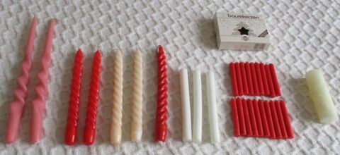 Lot 31 bougies neuves torsad�es et droites 15 Saint-Andr�-les-Vergers (10)