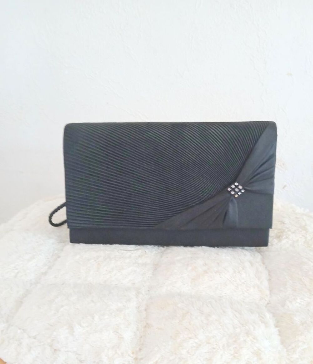 Sac de soir&eacute;e pochette &agrave; main noire &eacute;l&eacute;gante ? Neuf Maroquinerie