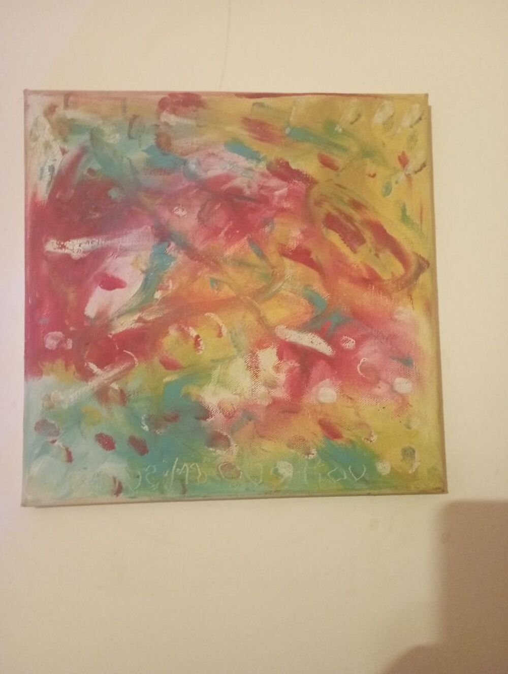 Tableau sec fait par moi peinture a huile sur toile en coton Décoration