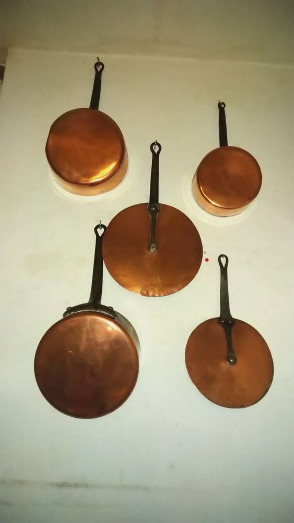 Ensemble de casserole en cuivre avec couvercles Dcoration