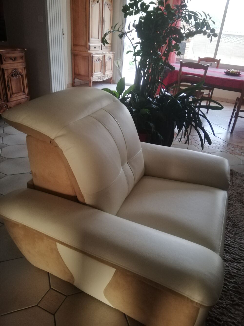 Fauteuil de salon cuir relax t&ecirc;ti&egrave;re relevable Meubles