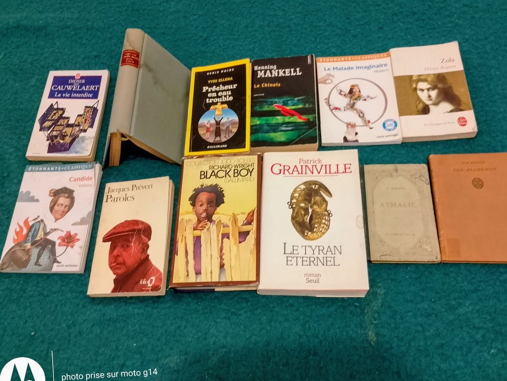 Livres, romans, divers, vendus en lots de 5, au choix Livres et BD