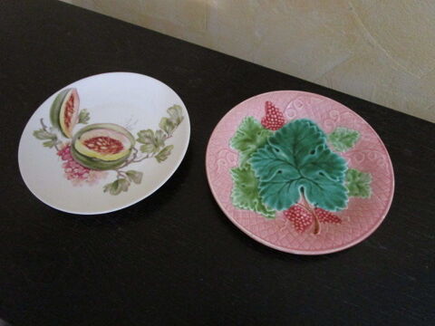 VIEILLES ASSIETTES DECOR FRUIT FIGUE  FRAISE 6 Villepinte (93)