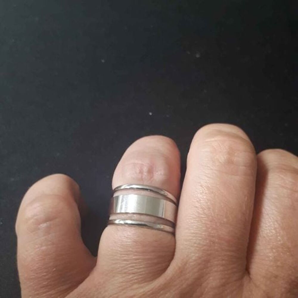 Bague 3 anneaux argent&eacute; Bijoux et montres