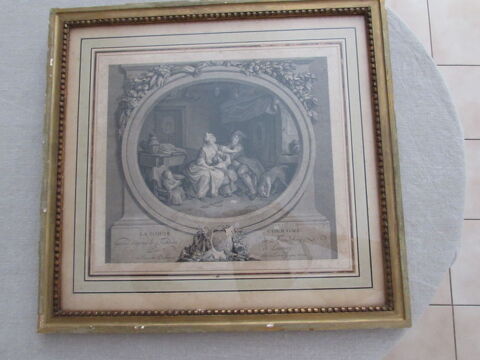 Gravure ancienne La Gaiet Conjugale 80 Capestang (34)