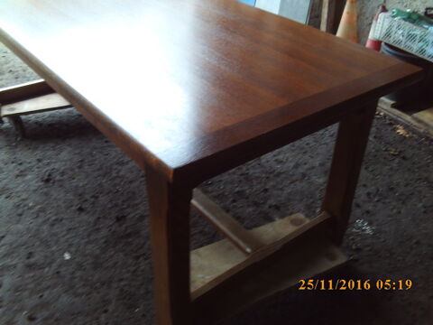 TABLE MONASTERE en CHENE de 200 x 90 cm pais plateau 4 cm 695 Ramous (64)