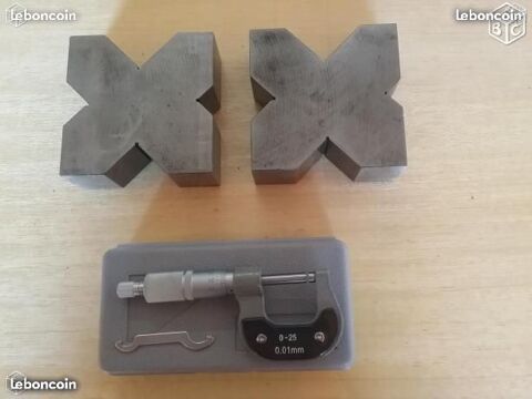 Lot de ves de 4 entailles acier et micromtre 120 Valencin (38)