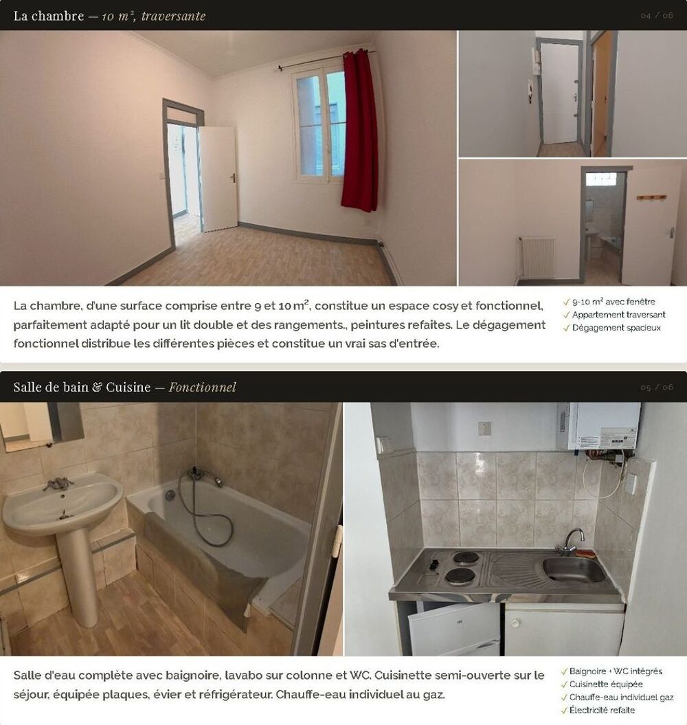 Vente Appartement BORDEAUX HYPER-CENTRE ? T2 TRAVERSANT DE 35 m² AVEC BALCON Bordeaux