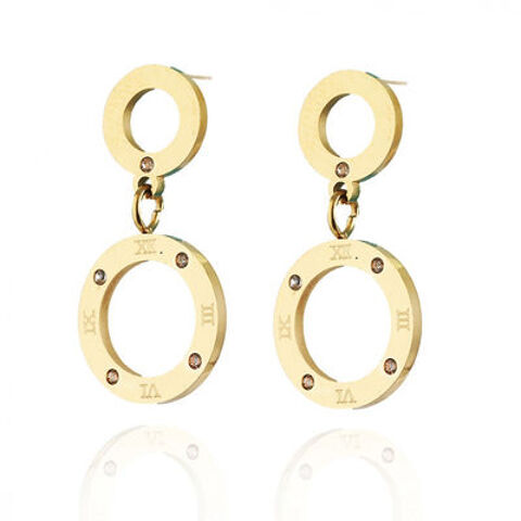 Boucles d'oreilles en acier chirurgical plaqu or 14 carats 6 Lezoux (63)