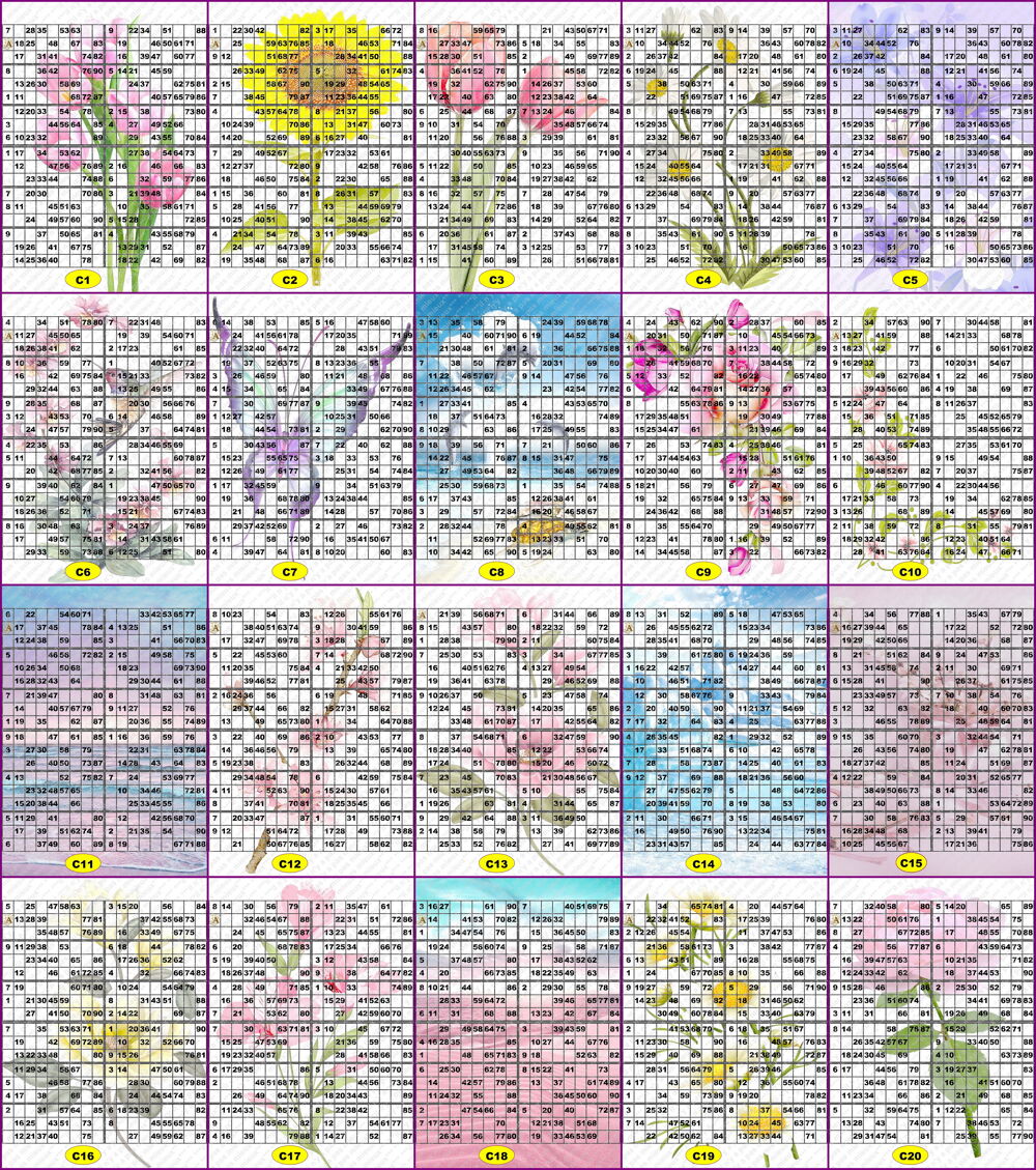 Plaque de 12 cartons de loto plastifi&eacute; pliable neuf (A3) Jeux / jouets