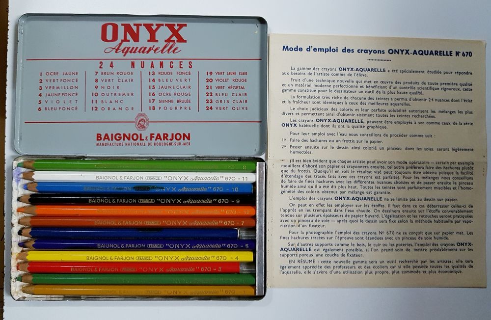 Bo&icirc;te de crayons de couleur Baignol &amp; Farjon 