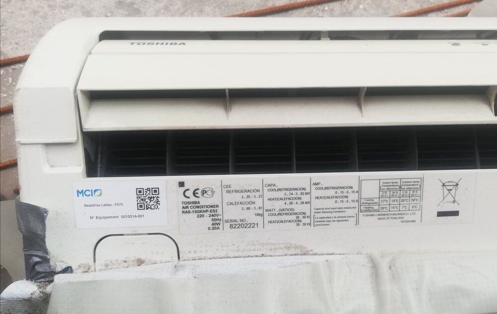 Climatiseur r&eacute;versible monosplit TOSHIBA RAS-13GKHP-ES2 40W Electromnager