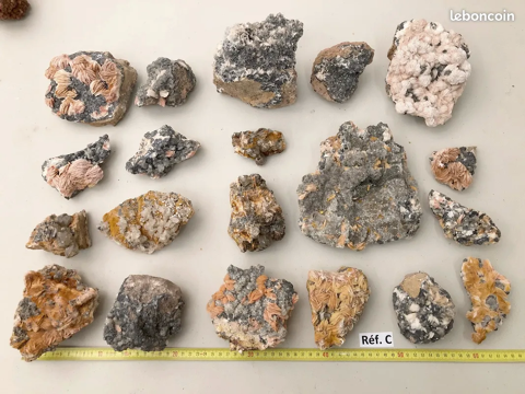 Barytines avec C�rusites et Angl�sites : min�raux 100 Saint-M�dard (16)