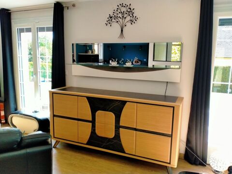 Très beau miroir mural moderne avec étagère en verre trempé 70 Saint-Aubin-le-Cauf (76)