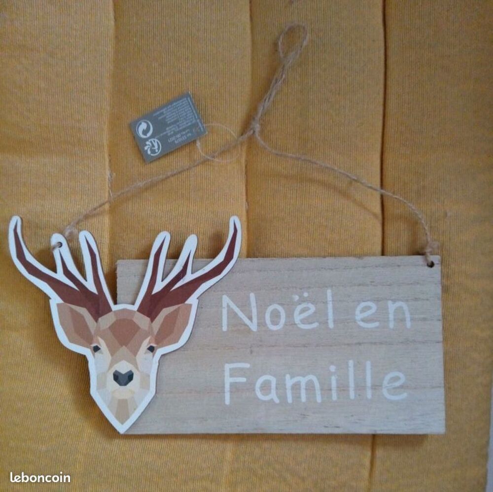 pancarte "No&euml;l en famille" &agrave; accrocher Décoration