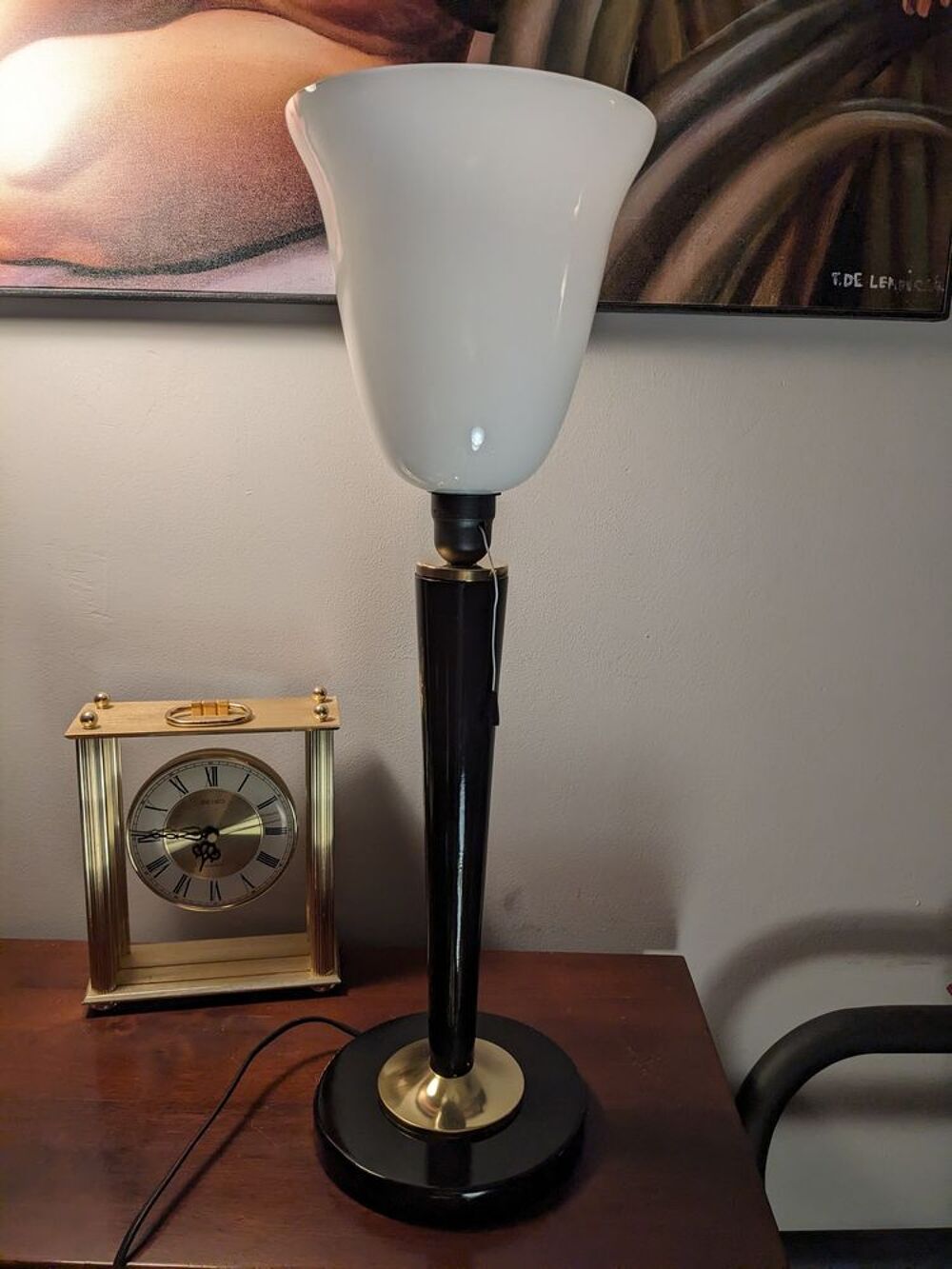 LAMPE DE BUREAU STYLE MAZDA UNILUX art d&eacute;co vintage 1930 LAQ Décoration