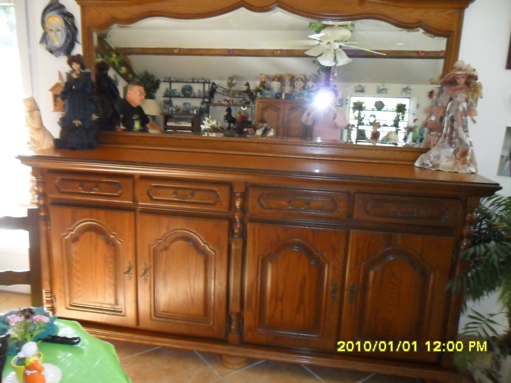 bahut en ch&ecirc;ne miroir Meubles