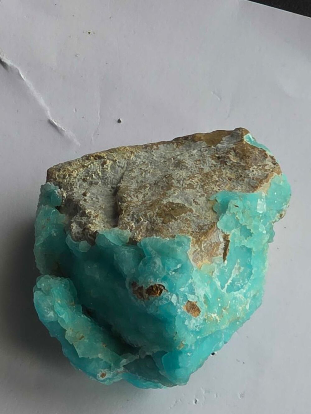 Superbe Min&eacute;ral H&eacute;mimorphite Bleue-Collection 129g 