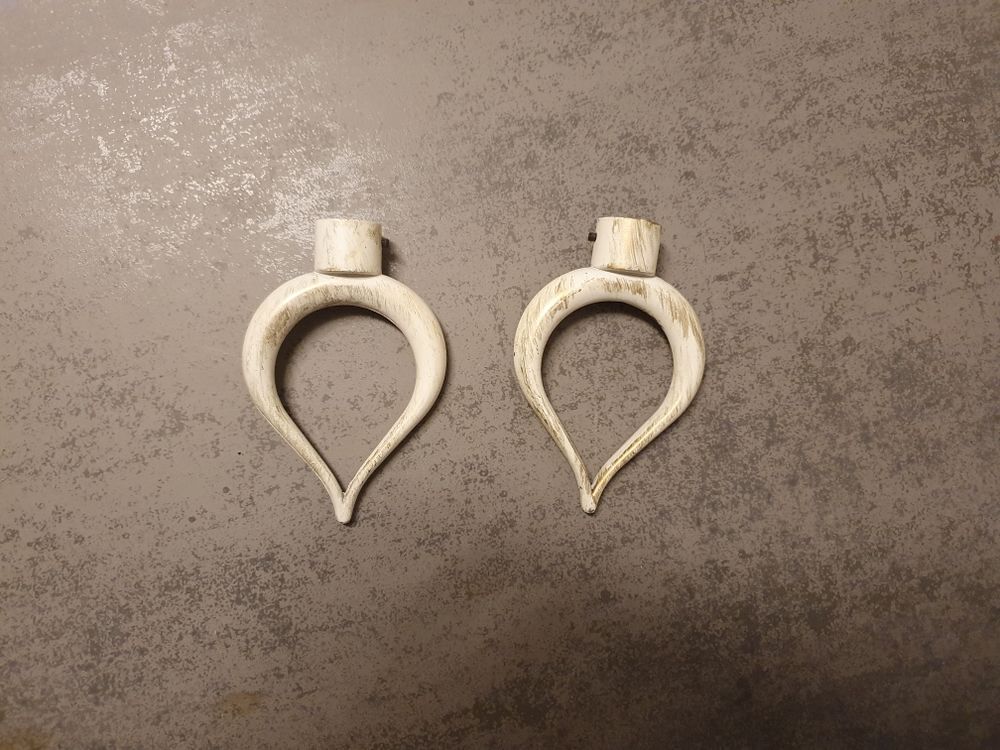 2 embouts vintage pour tringle &agrave; rideaux Décoration