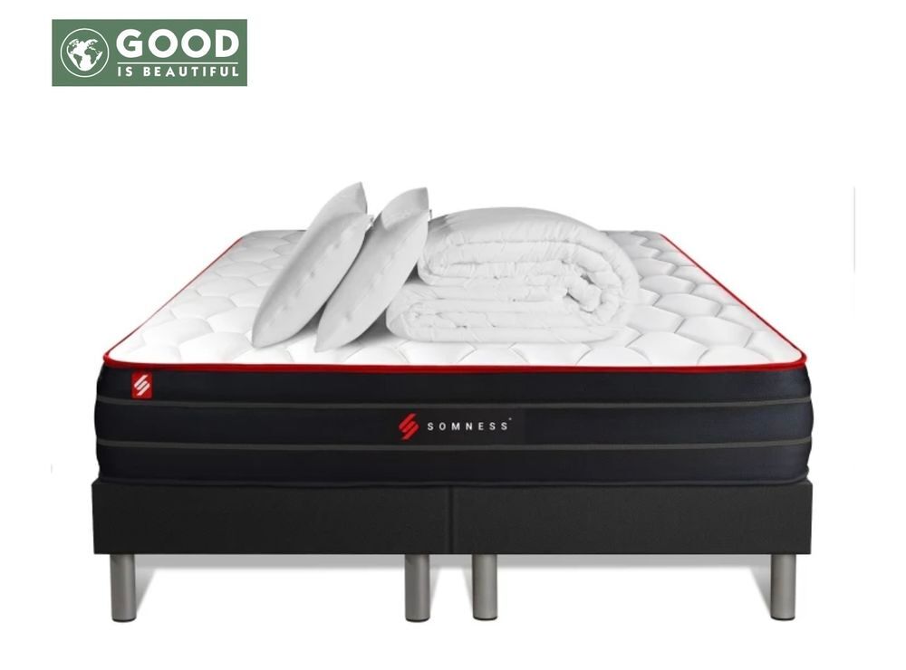 Lit 200*200 kingsize - sommier matelass&eacute; Meubles