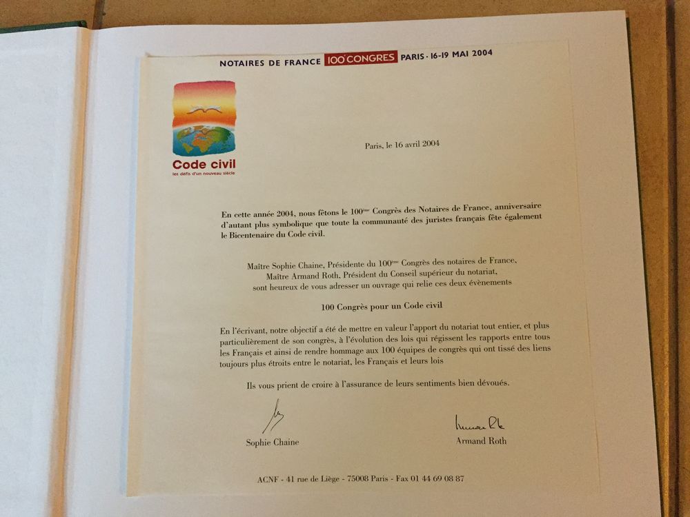 Livre : 100 eme congr&egrave;s pour un Code Civil 1891-2004 Livres et BD
