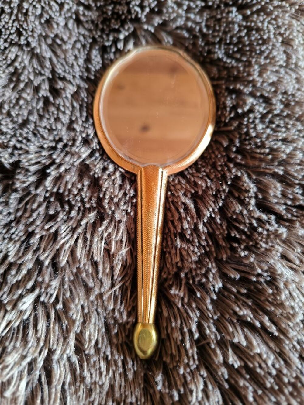 Miroir de poche dor&eacute; vintage Décoration