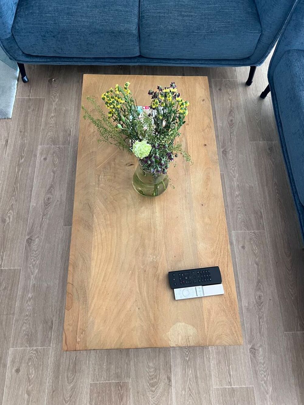 Table basse 2 plateaux MANGUIER MASSIF - ACACIA - METAL Meubles