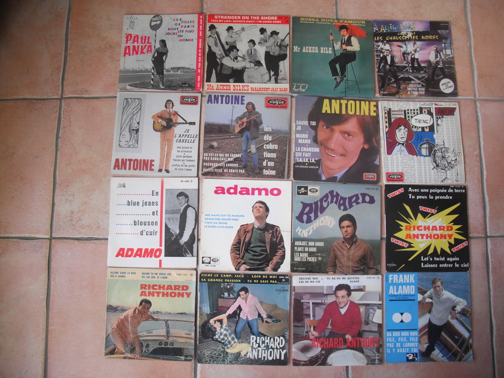 disques vinyles 45t ann&eacute;e 60 CD et vinyles