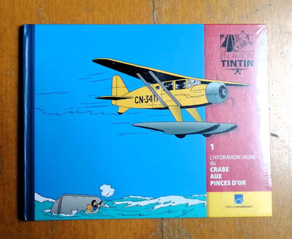 Livret En avion Tintin : hydravion du crabe aux pinces d'or Livres et BD