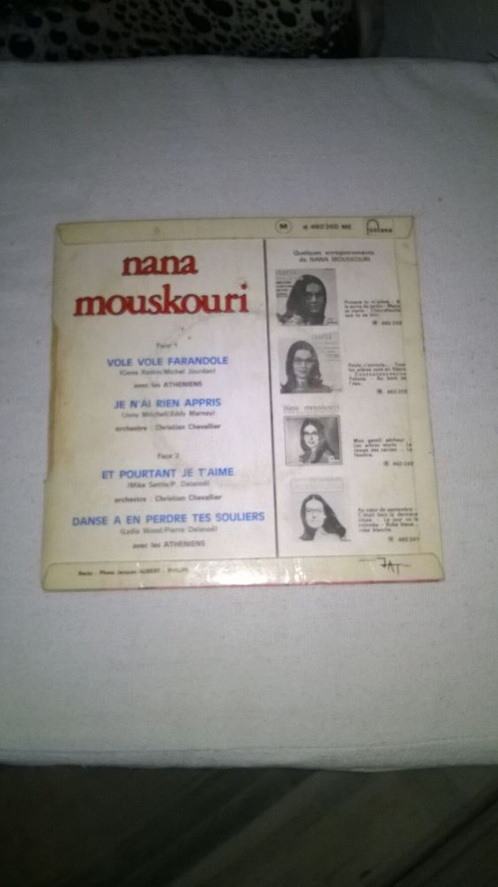 Vinyle 45 T Nana Mouskouri
Vole Vole Farandole
1969 CD et vinyles