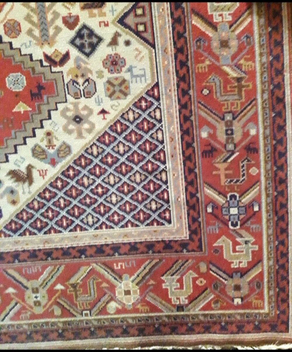 Tapis Cogolin fait main en laine (Made in France) Décoration