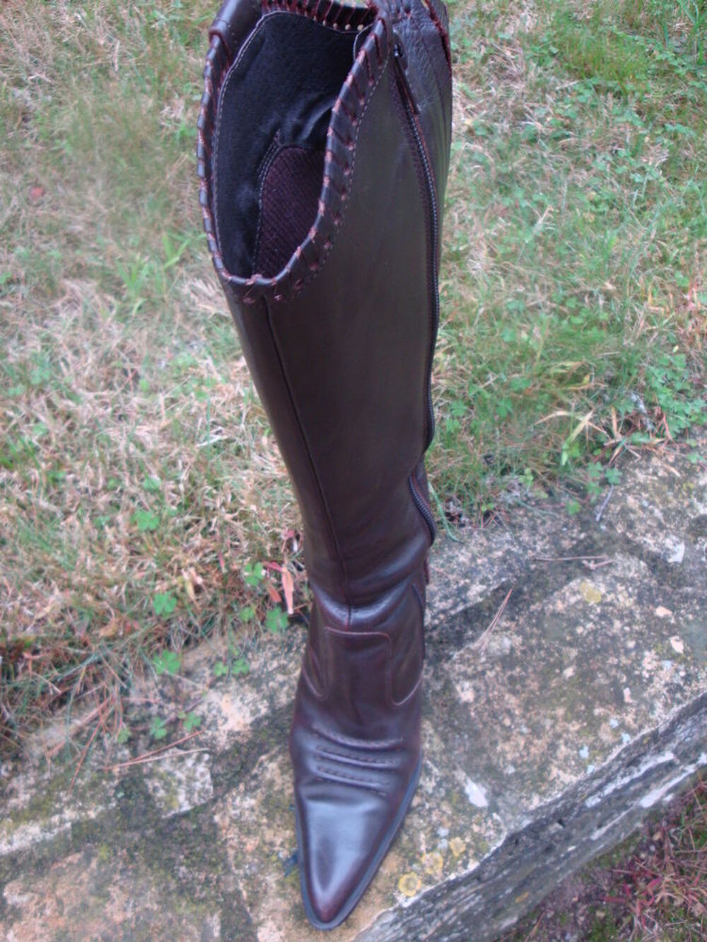 Bottes en cuir marron Chaussures