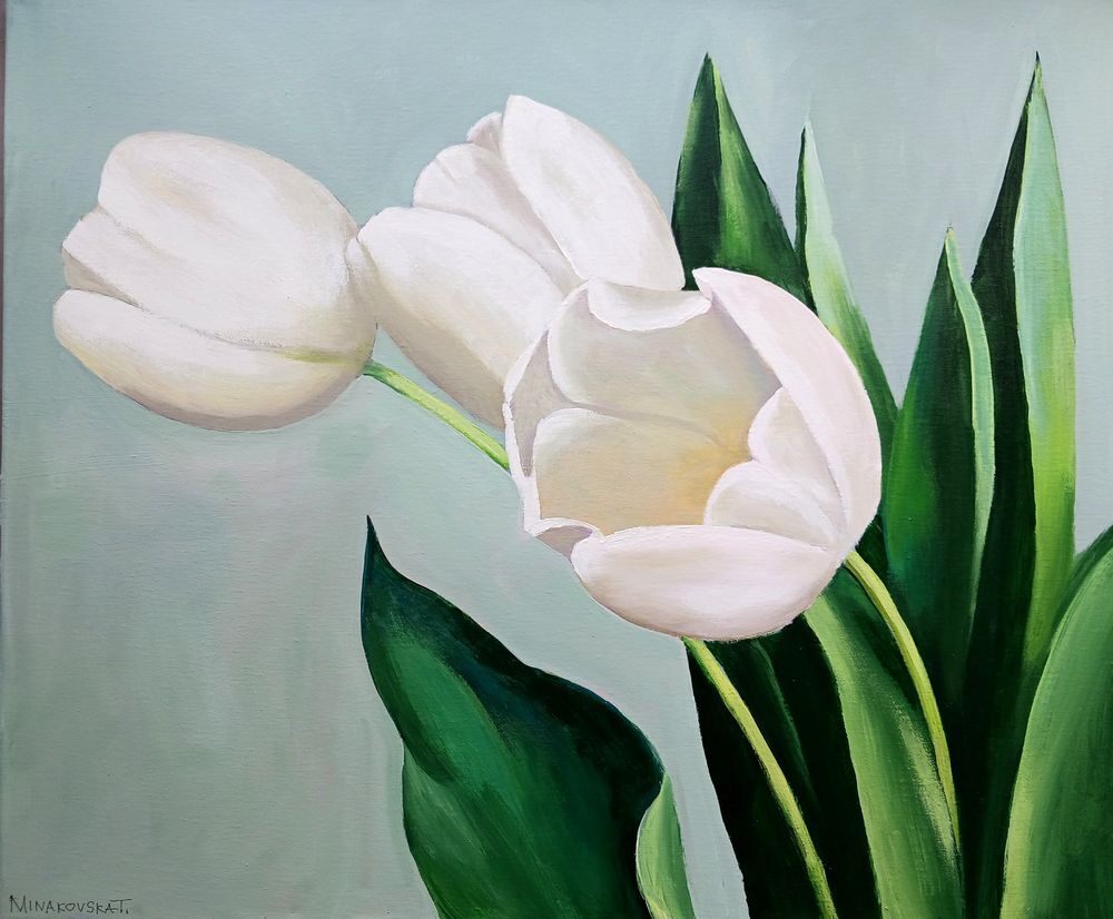 Tulipe en acrylique 50 x 60 Décoration