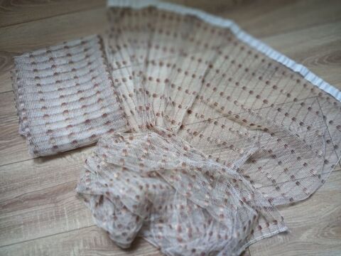 Paire de voilage vintage dessins g�om�triques marron (1) 7 Villiers (86)